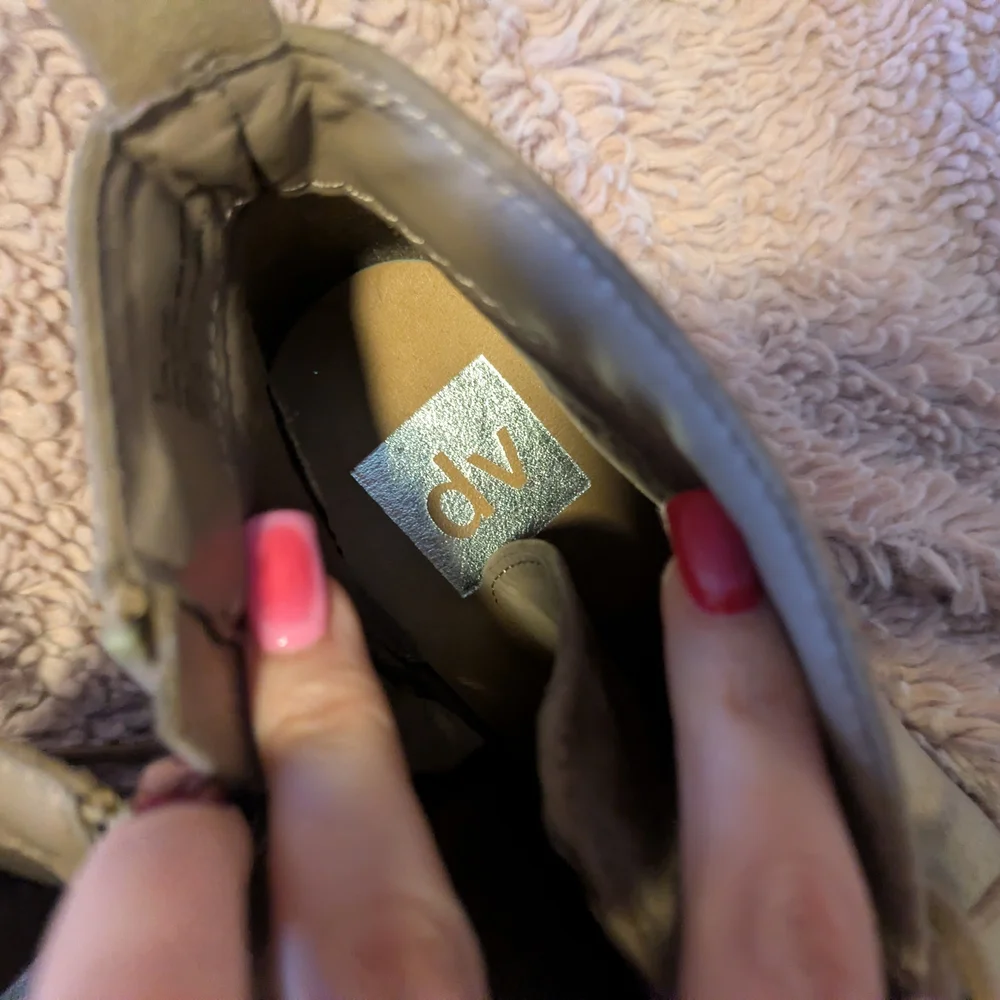 Taupe Lace-Up Wedge Ankle Booties | Soft Suede | Size 8